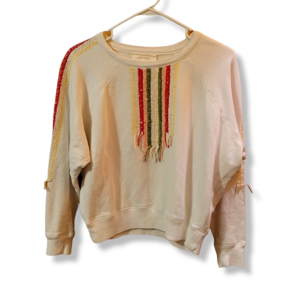 THE GREAT. Multicolored Fringe Sweatshirt - Picture 12 of 12